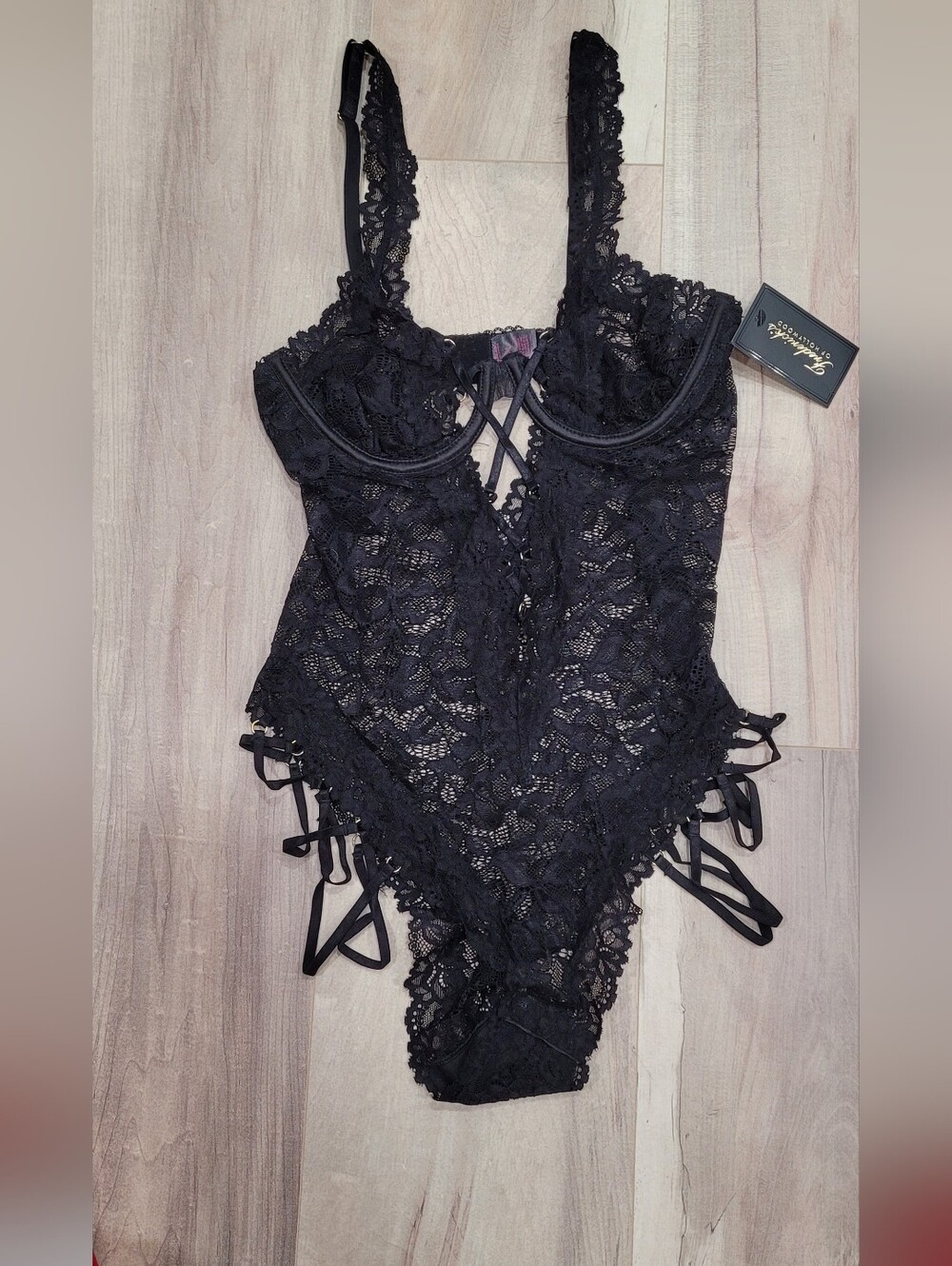 Black Lace Bodysuit Lingerie